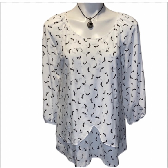 Roz & Ali Tops - Ron & Ali layered front blouse